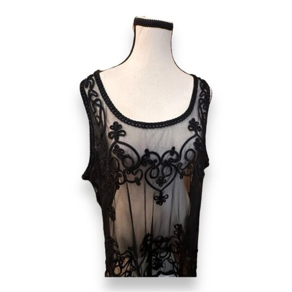 Women’s torrid 3 Black Mesh Gothic Raised Design 22 24 - Picture 8 of 12